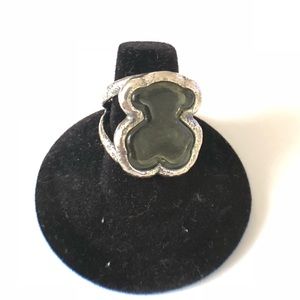 Silver TOUS Duna ring with MuraNo Crystal